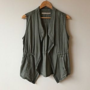 Max Jeans Tencel Open Front Vest